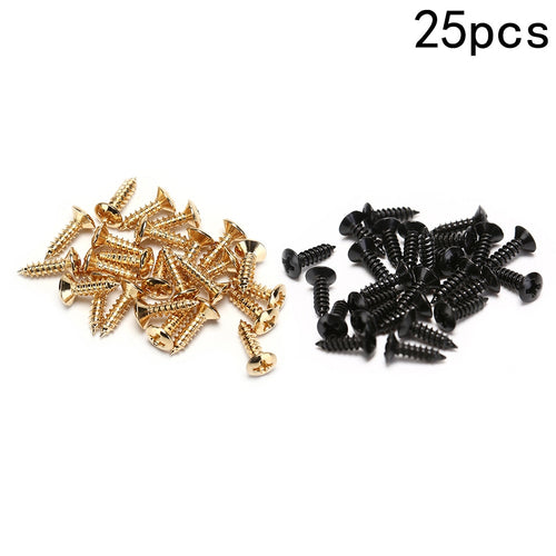 25Pcs 3 * 12mm Electric Guitar Screws For Pickguard